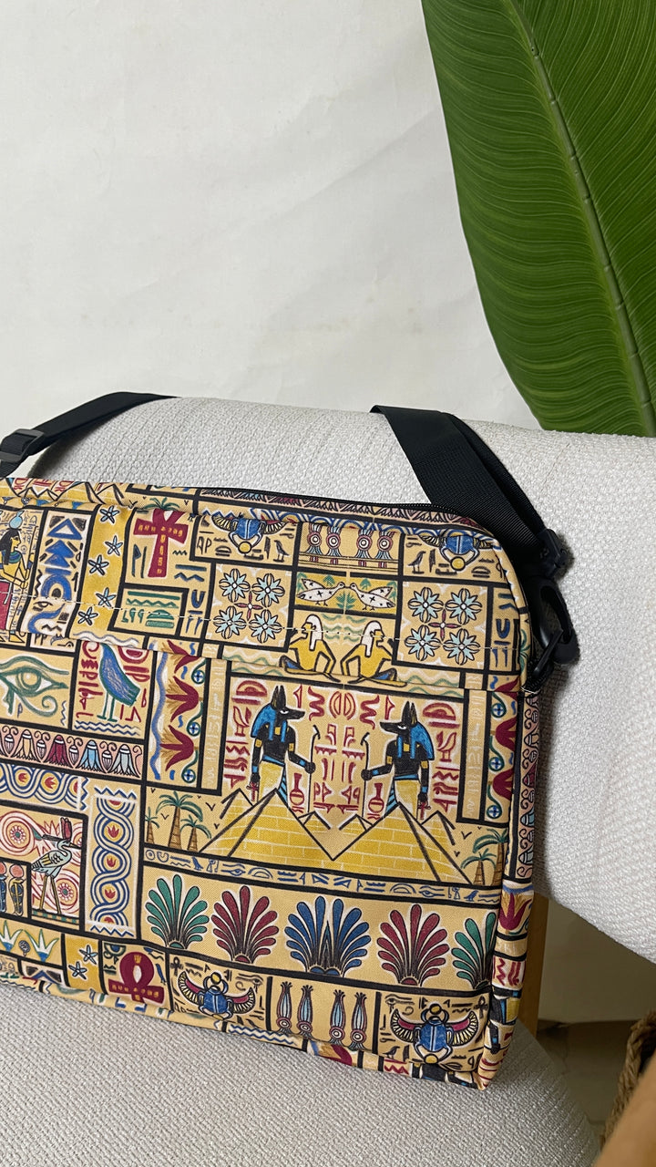 Yellow Egyptian theme Laptop sleeve