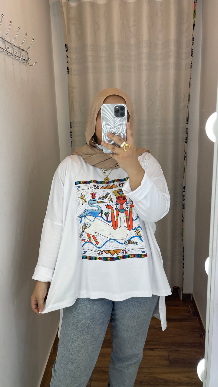 Nefertiti White Cotton shirt