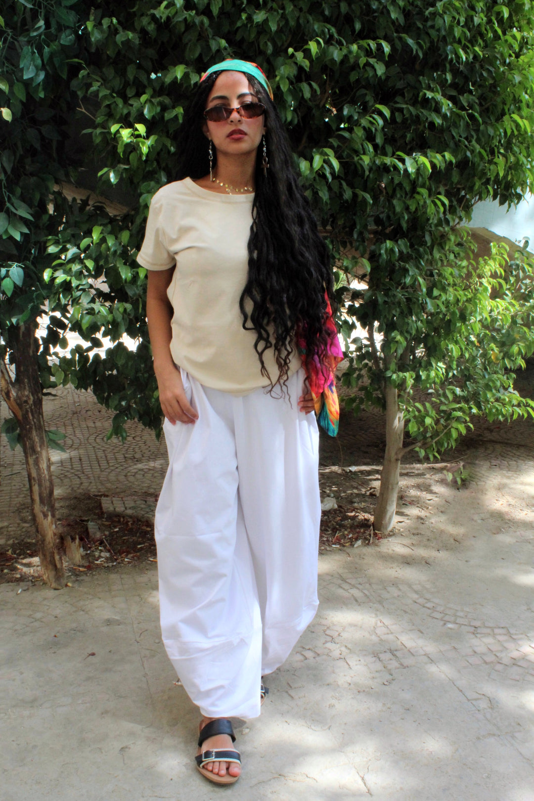 White Oversized pants