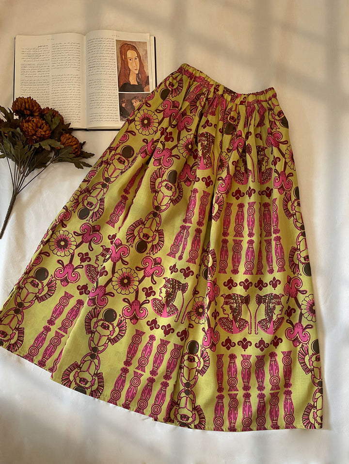 Yellow old faro skirt