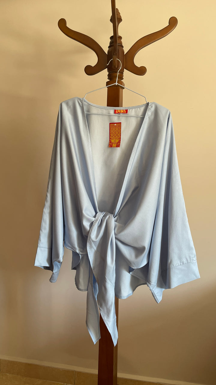 Light blue jeans Kimono